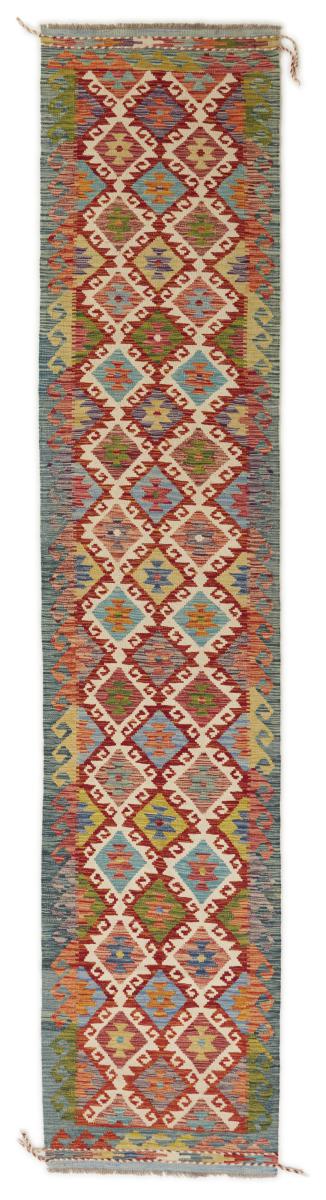 Afghansk teppe Kelim Afghan 393x80 393x80, Persisk teppe Handwoven 