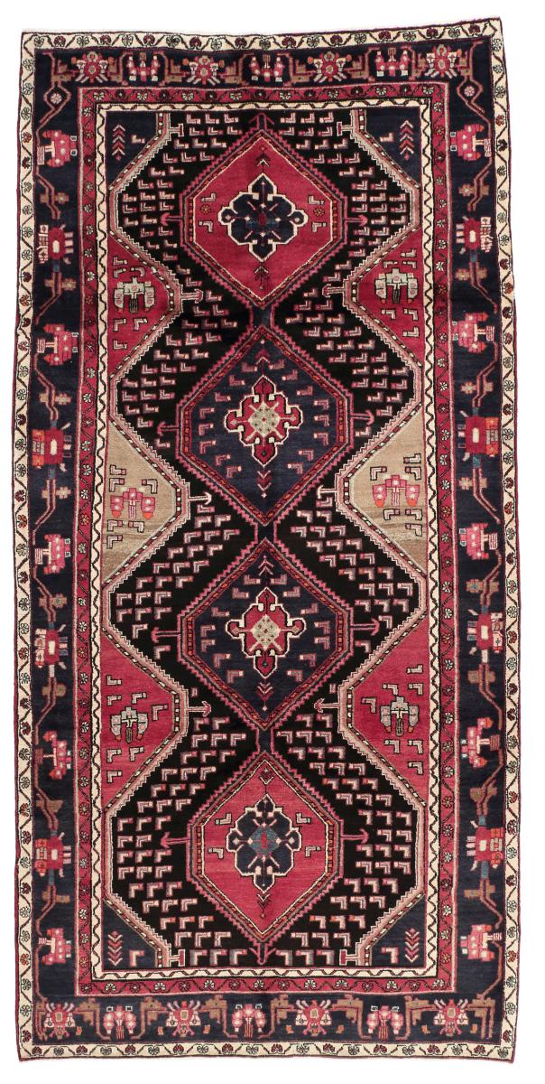 Persian Rug Hamadan 10'4"x4'11" 10'4"x4'11", Persian Rug Knotted by hand