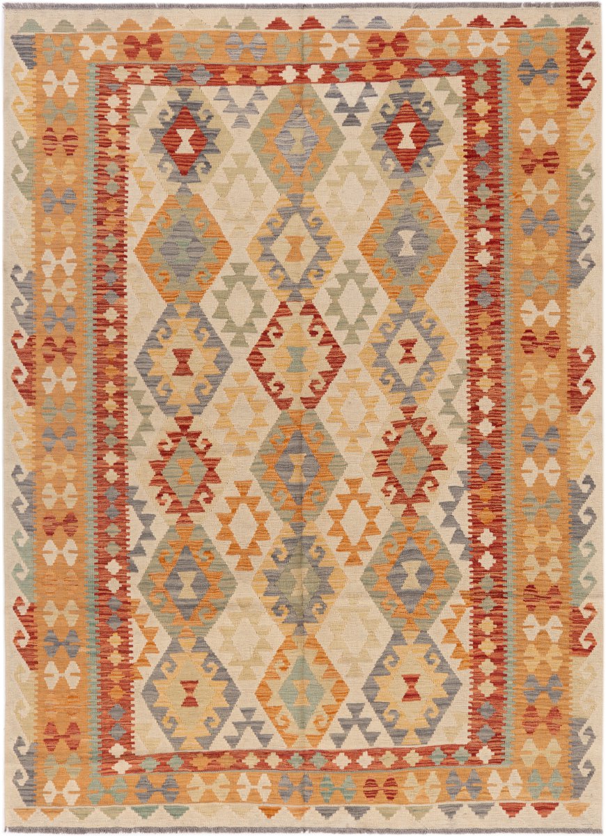 Afghansk tæppe Kelim Afghan 244x178 244x178, Persisk tæppe Håndvævet
