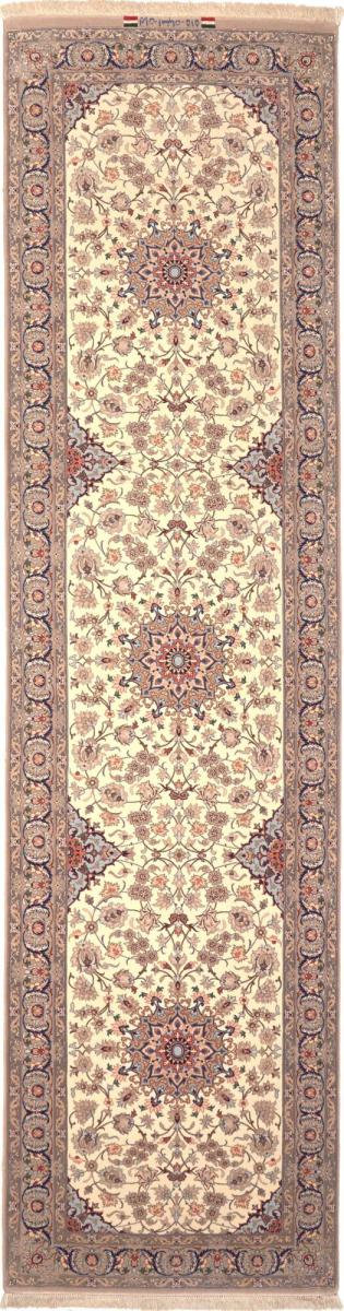Tapis persan Ispahan Chaîne de Soie 314x78 314x78, Tapis persan Noué à la main