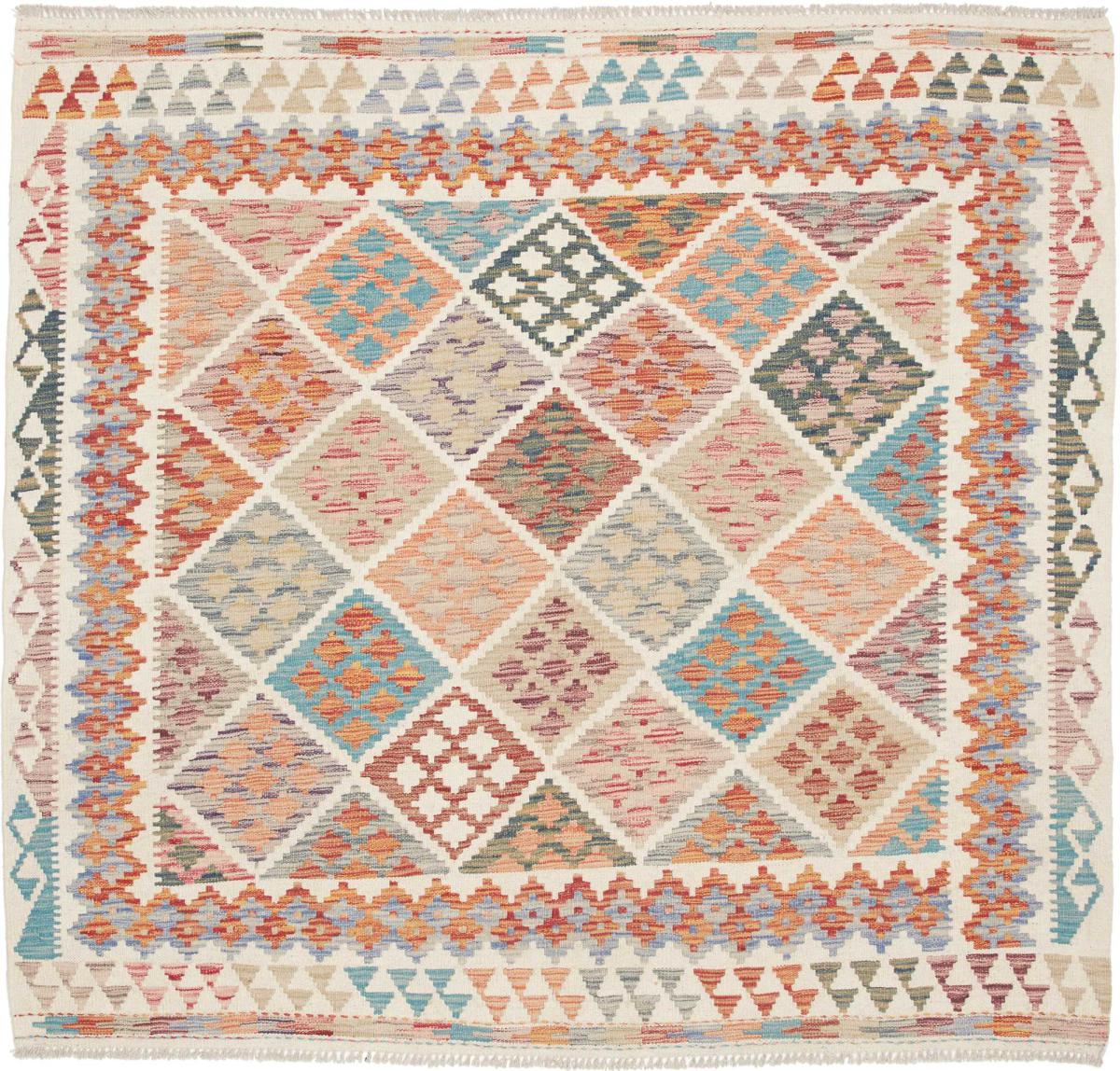 Αφγανικό χαλί Κιλίμ Afghan 150x162 150x162, Περσικό χαλί Οι κόμποι έγιναν με το χέρι