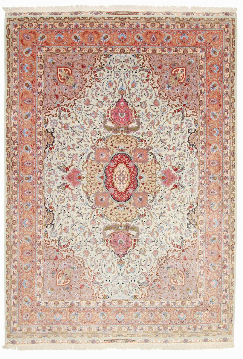 Persian Rug Tabriz 90Raj Silk Warp 364x259 364x259, Persian Rug Knotted by hand