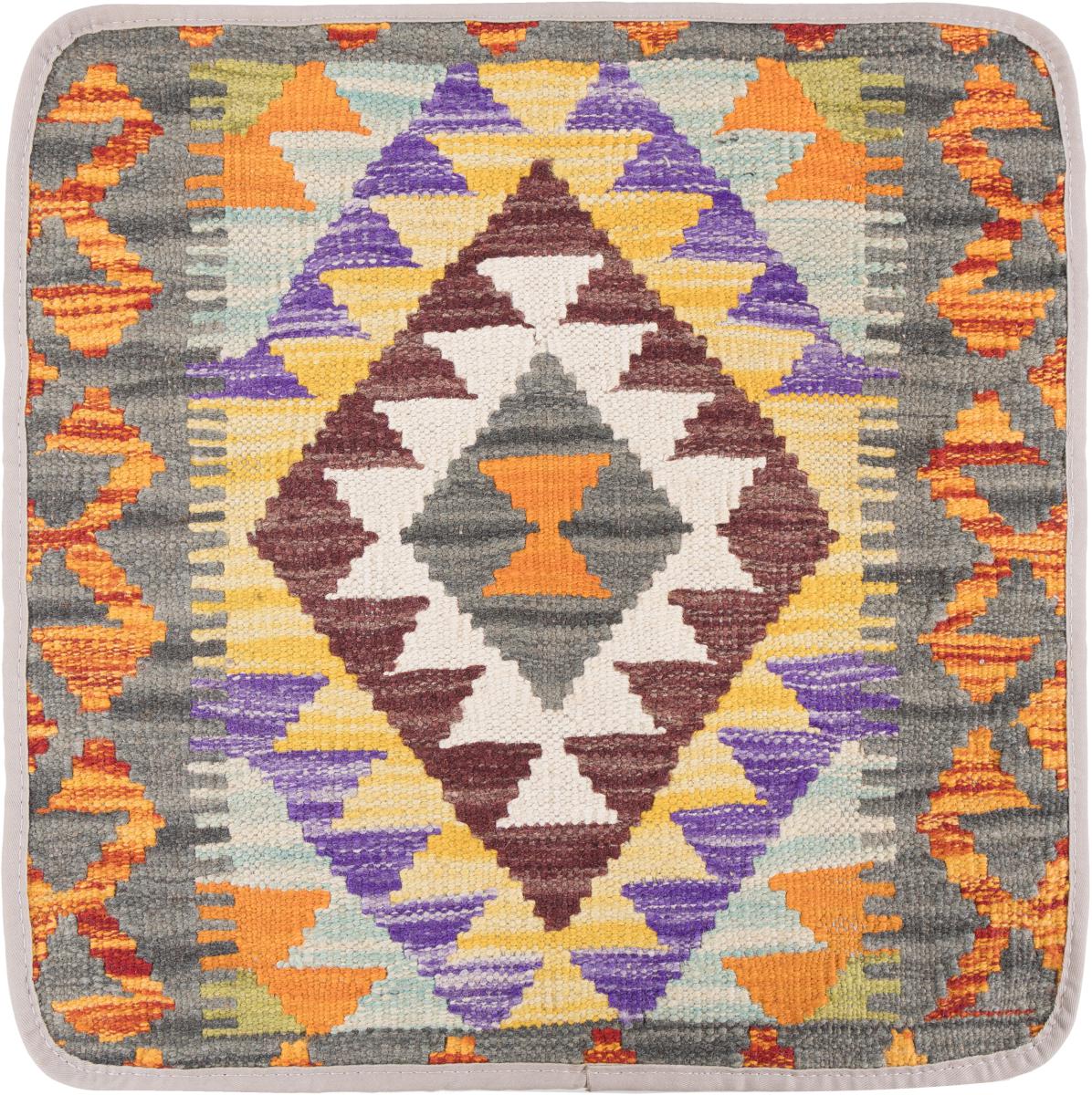 Afghanska mattan Kilim Afghan Kuddfodral 45x45 45x45, Persisk matta Knuten för hand