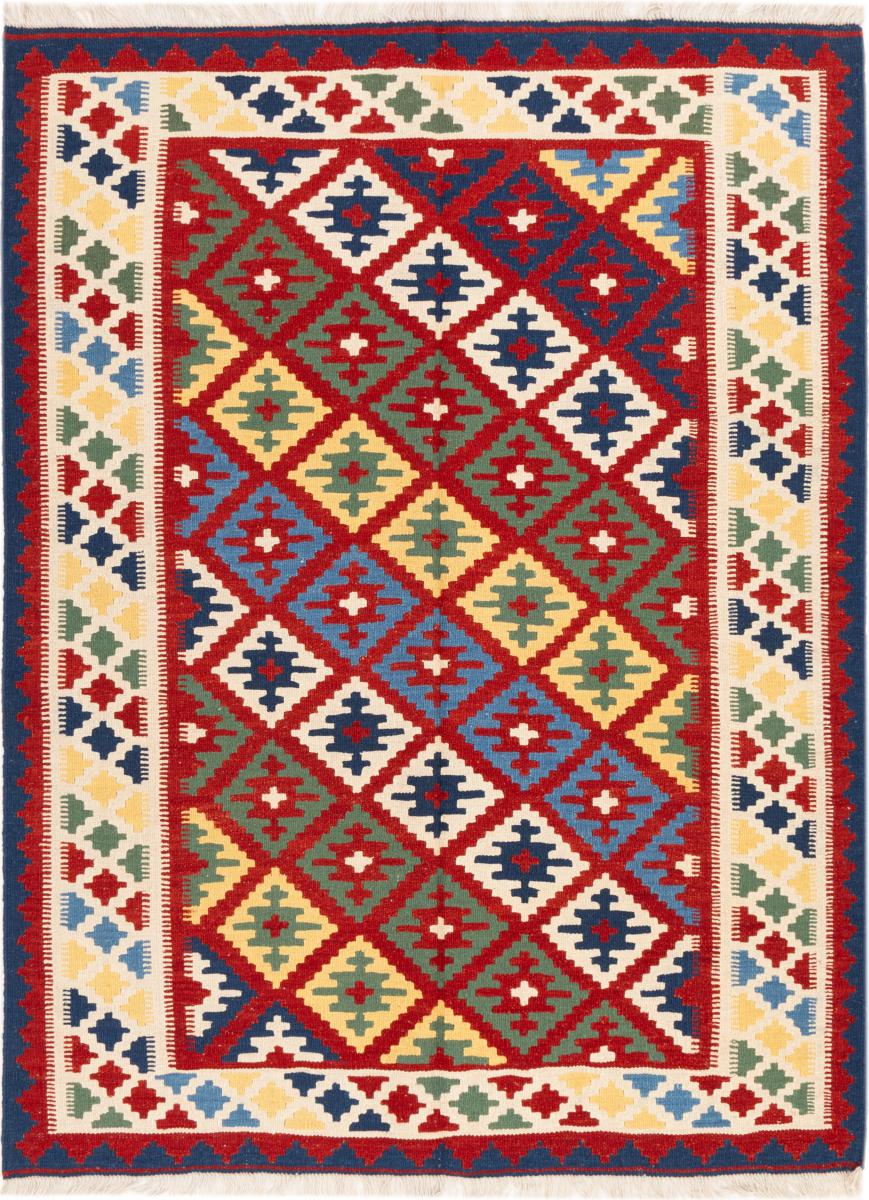 Tapis persan Kilim Fars Ghashghai 201x147 201x147, Tapis persan Tissé à la main
