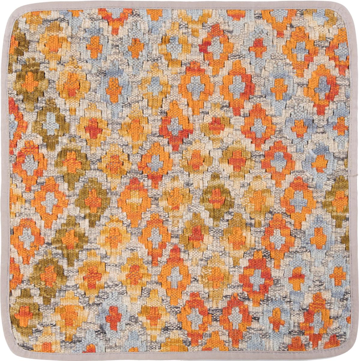Afghan rug Kilim Afghan Cushion Cover 45x45 45x45, Persian Rug Knotted by hand