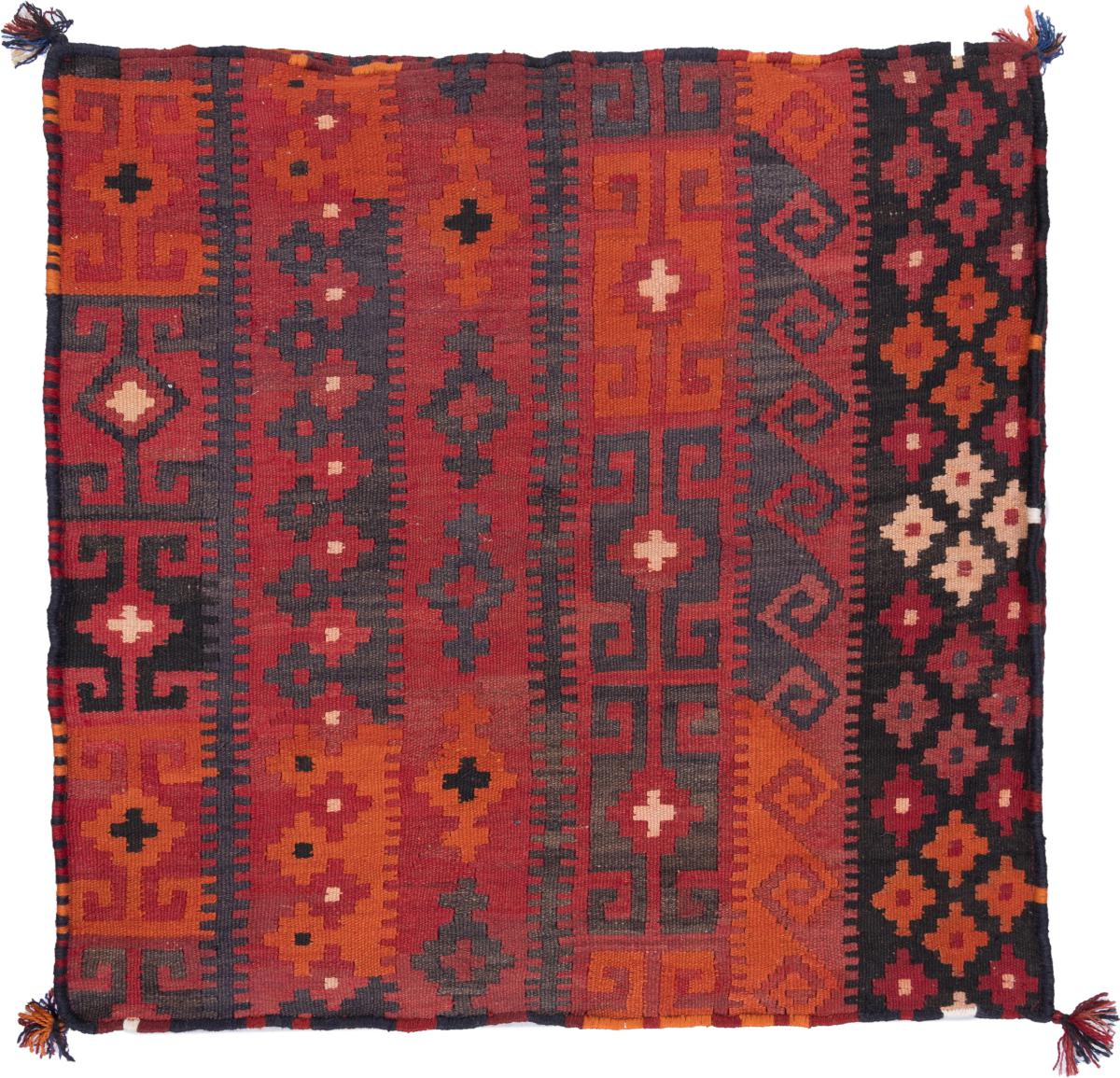 Αφγανικό χαλί Κιλίμ Afghan Μαξιλαροθήκη 80x80 80x80, Περσικό χαλί Οι κόμποι έγιναν με το χέρι