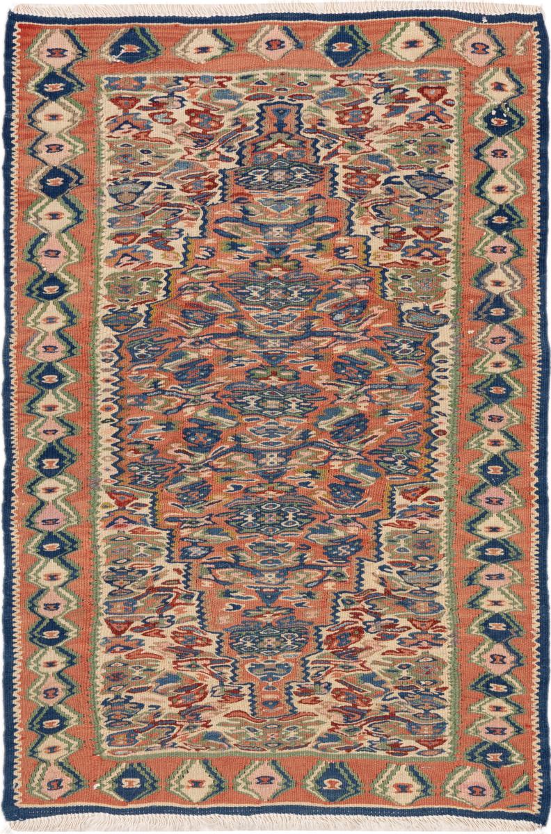 Tapete persa Kilim Senneh 92x63 92x63, Tapete persa Atado à mão