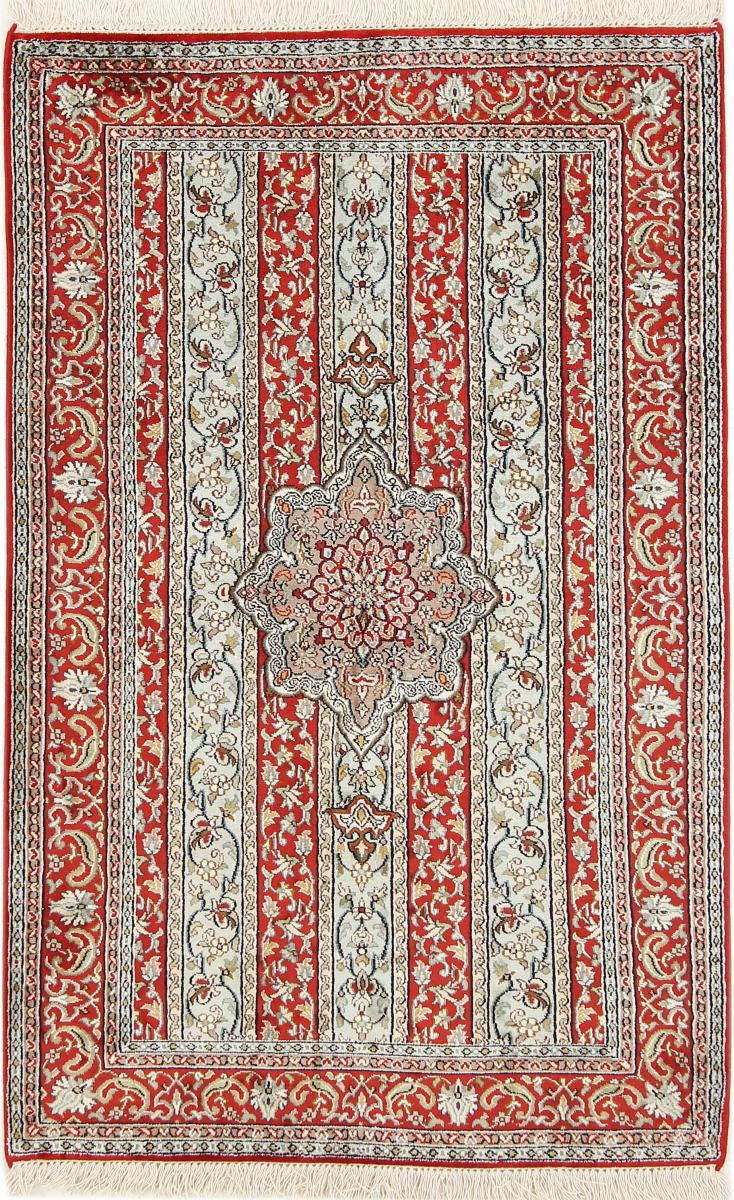 Tappeto indiano Cachemire di Seta 126x80 126x80, Tappeto persiano Annodato a mano