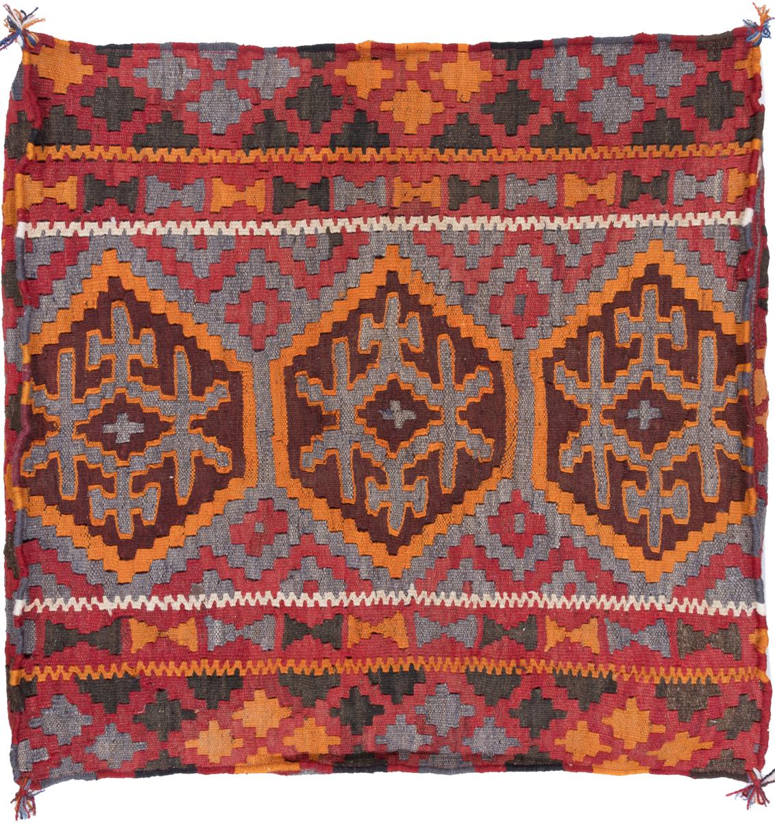 Afghan rug Kilim Afghan Cushion Cover 80x80 80x80, Persian Rug Knotted by hand