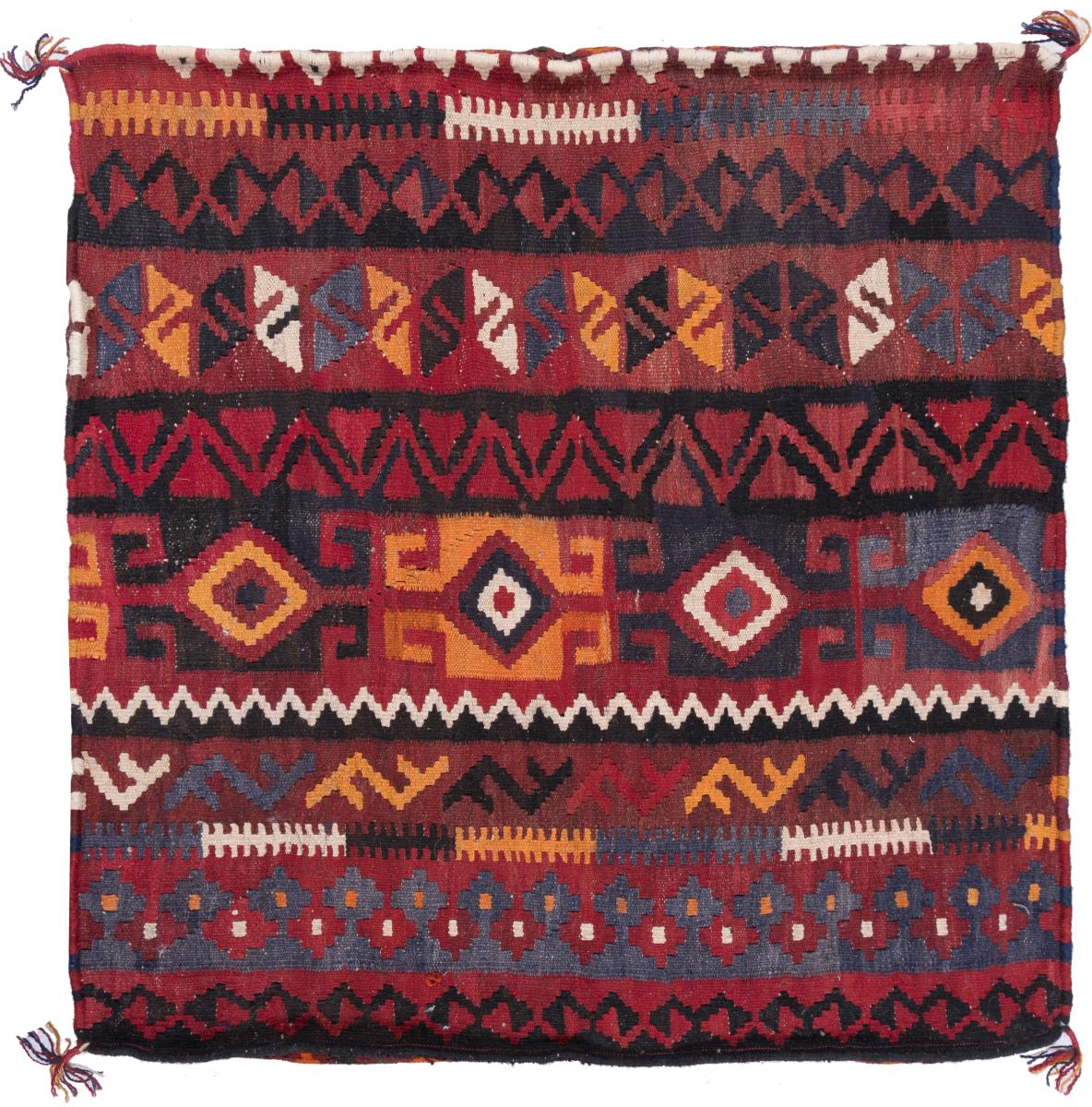 Afghanischer Teppich Kelim Afghan Kissenbezug 80x80 80x80, Perserteppich Handgeknüpft