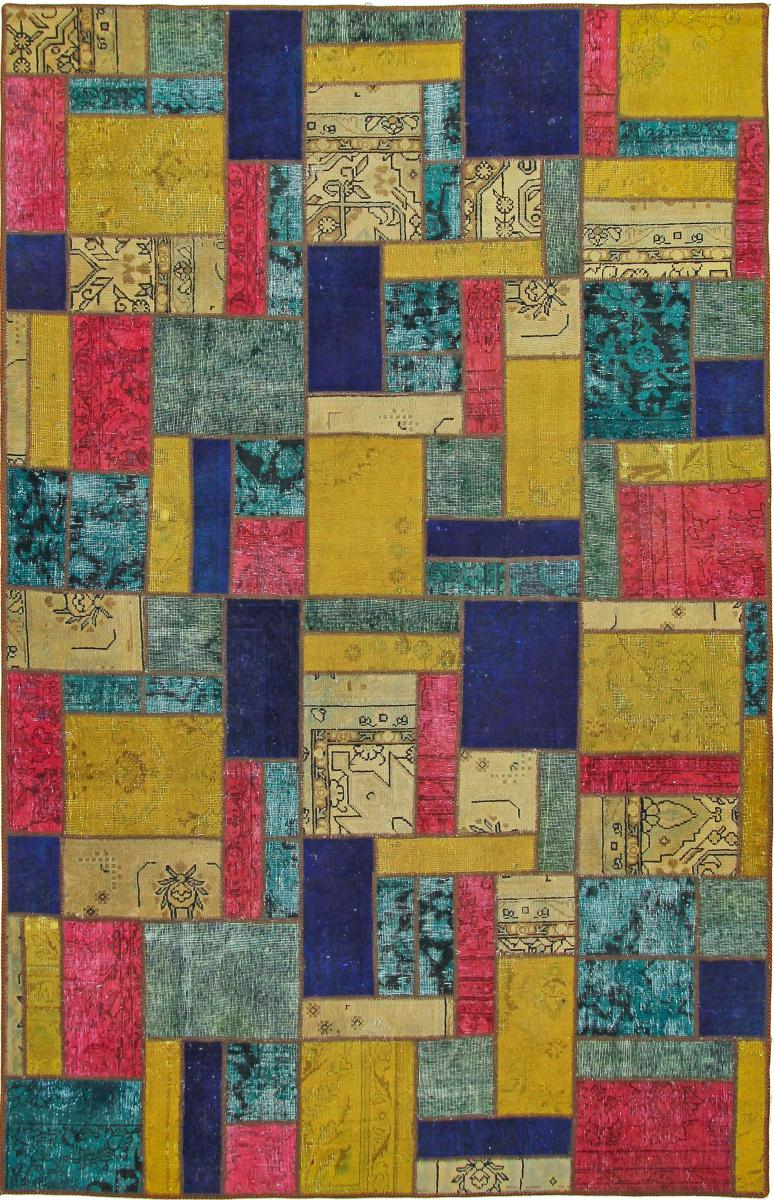 Tapete persa Patchwork 301x193 301x193, Tapete persa Atado à mão