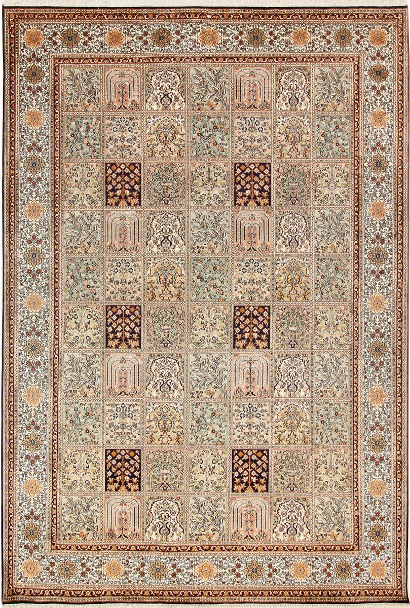 Tapete indiano Kashmir Seda 281x192 281x192, Tapete persa Atado à mão