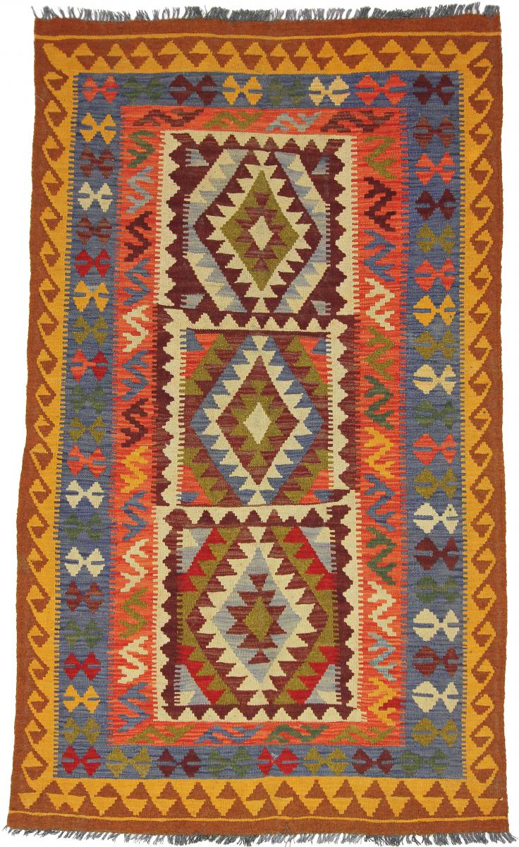Tapete afegão Kilim Afegão 204x116 204x116, Tapete persa Tecido à mão
