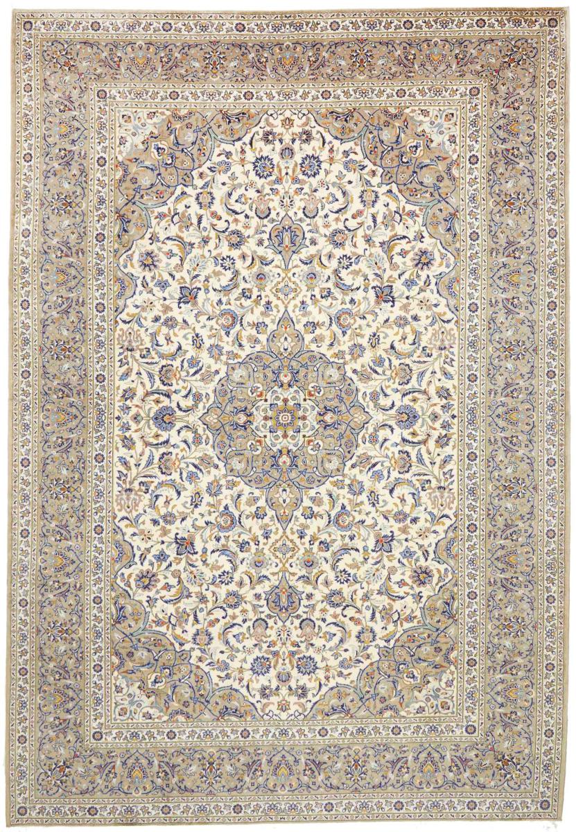 Persisk tæppe Keshan 366x253 366x253, Persisk tæppe Knyttet i hånden