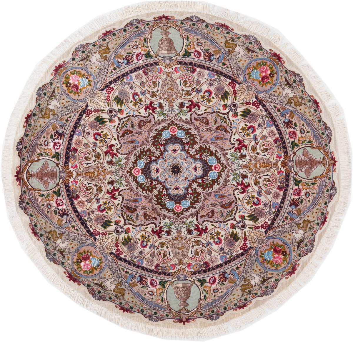 Perzisch tapijt Tabriz 50Raj 199x199 199x199, Perzisch tapijt Handgeknoopte