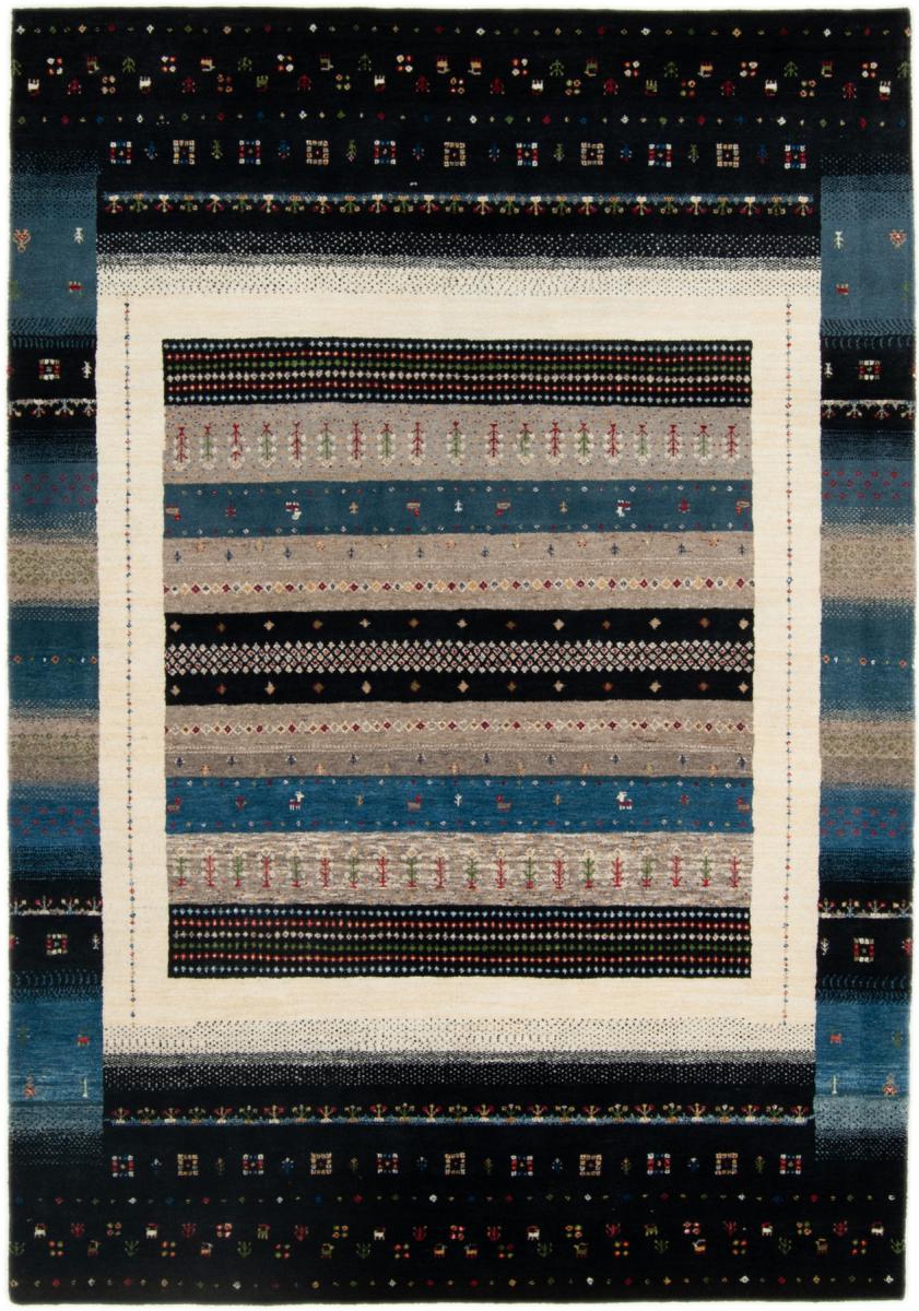 Indo rug Gabbeh Loribaft 7'10"x5'7" 7'10"x5'7", Persian Rug Knotted by hand