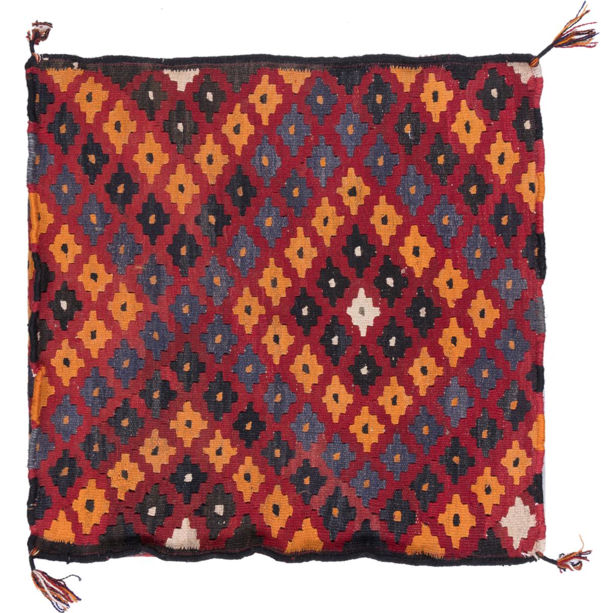 Afghan rug Kilim Afghan Cushion Cover 60x60 60x60, Persian Rug Knotted by hand