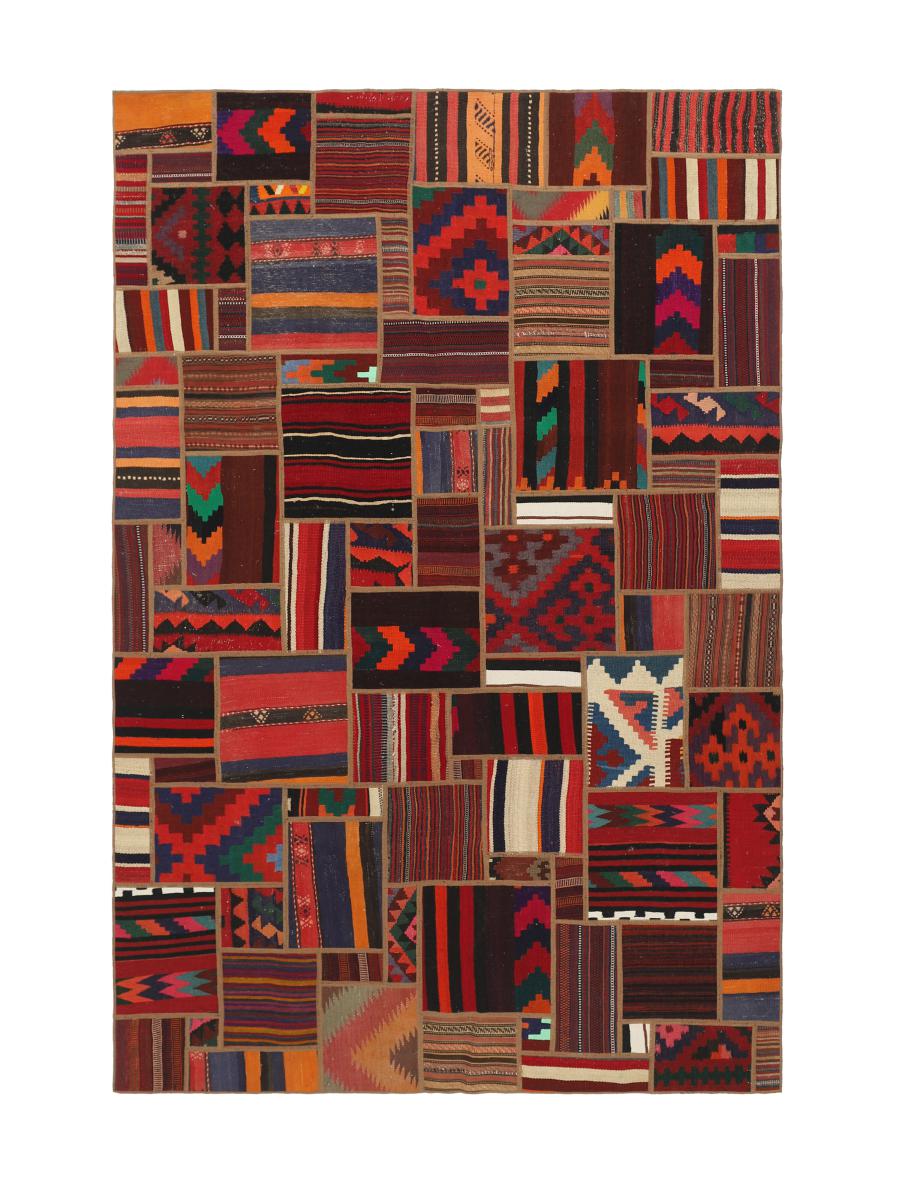 Persisk teppe Kelim Patchwork 299x201 299x201, Persisk teppe Handwoven 