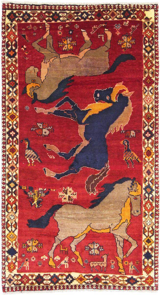 Tapete persa Ghashghai 196x111 196x111, Tapete persa Atado à mão