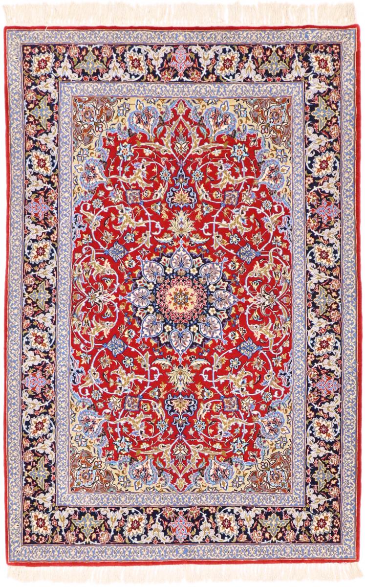 Tapete persa Isfahan Fio de Seda 157x110 157x110, Tapete persa Atado à mão