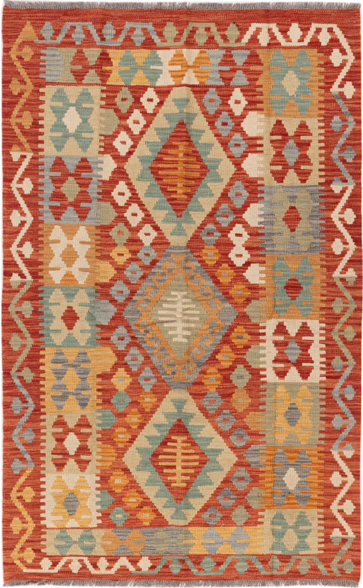 Afghan rug Kilim Afghan 5'5"x3'5" 5'5"x3'5", Persian rug Handwoven