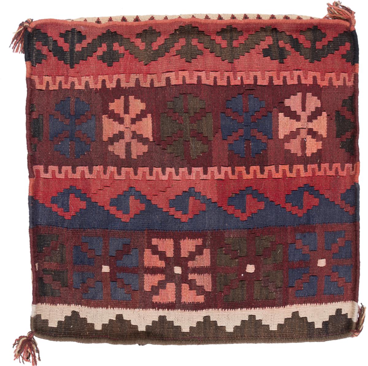 Afghan rug Kilim Afghan Cushion Cover 60x60 60x60, Persian Rug Knotted by hand