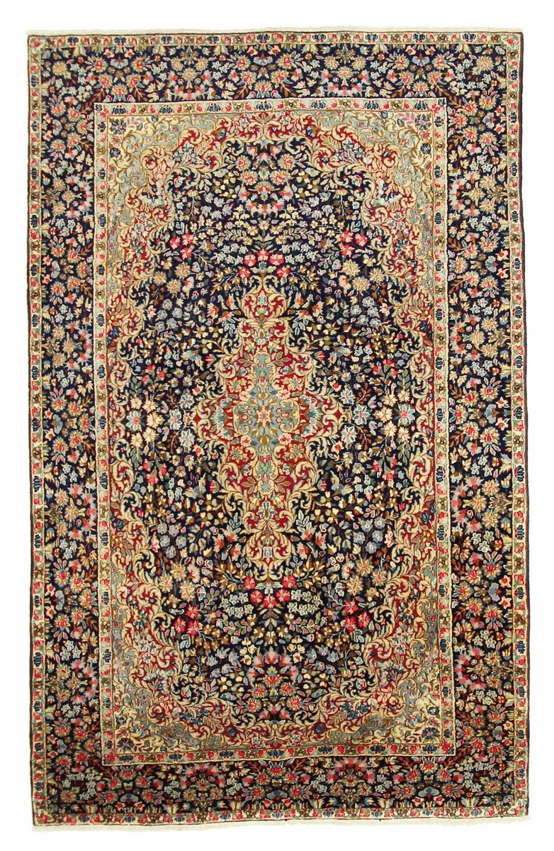 Tapis persan Kerman Lawar Antique 280x175 280x175, Tapis persan Noué à la main