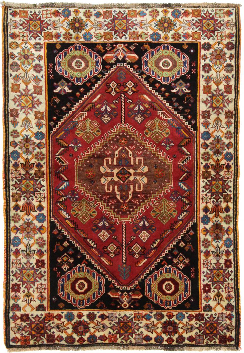 Tapete persa Ghashghai 180x121 180x121, Tapete persa Atado à mão