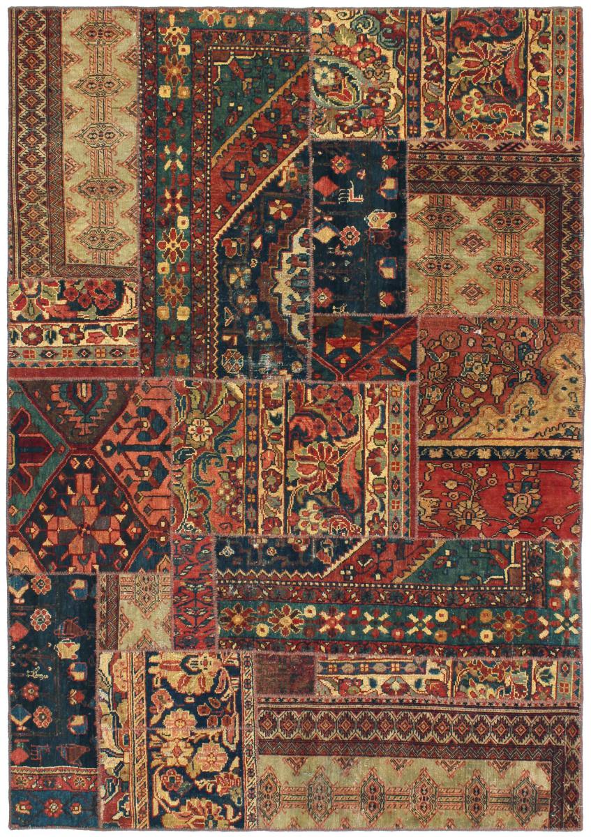 Persisk matta Patchwork 234x164 234x164, Persisk matta Knuten för hand