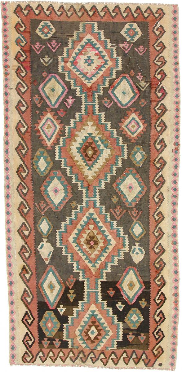 Tapete persa Kilim Fars Azerbaijan Antigo 10'4"x5'1" 10'4"x5'1", Tapete persa Tecido à mão