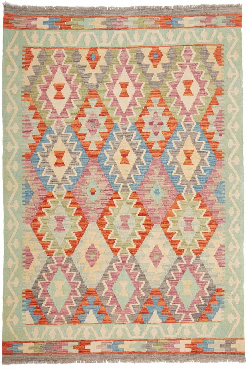 Tapete afegão Kilim Afegão 168x129 168x129, Tapete persa Tecido à mão