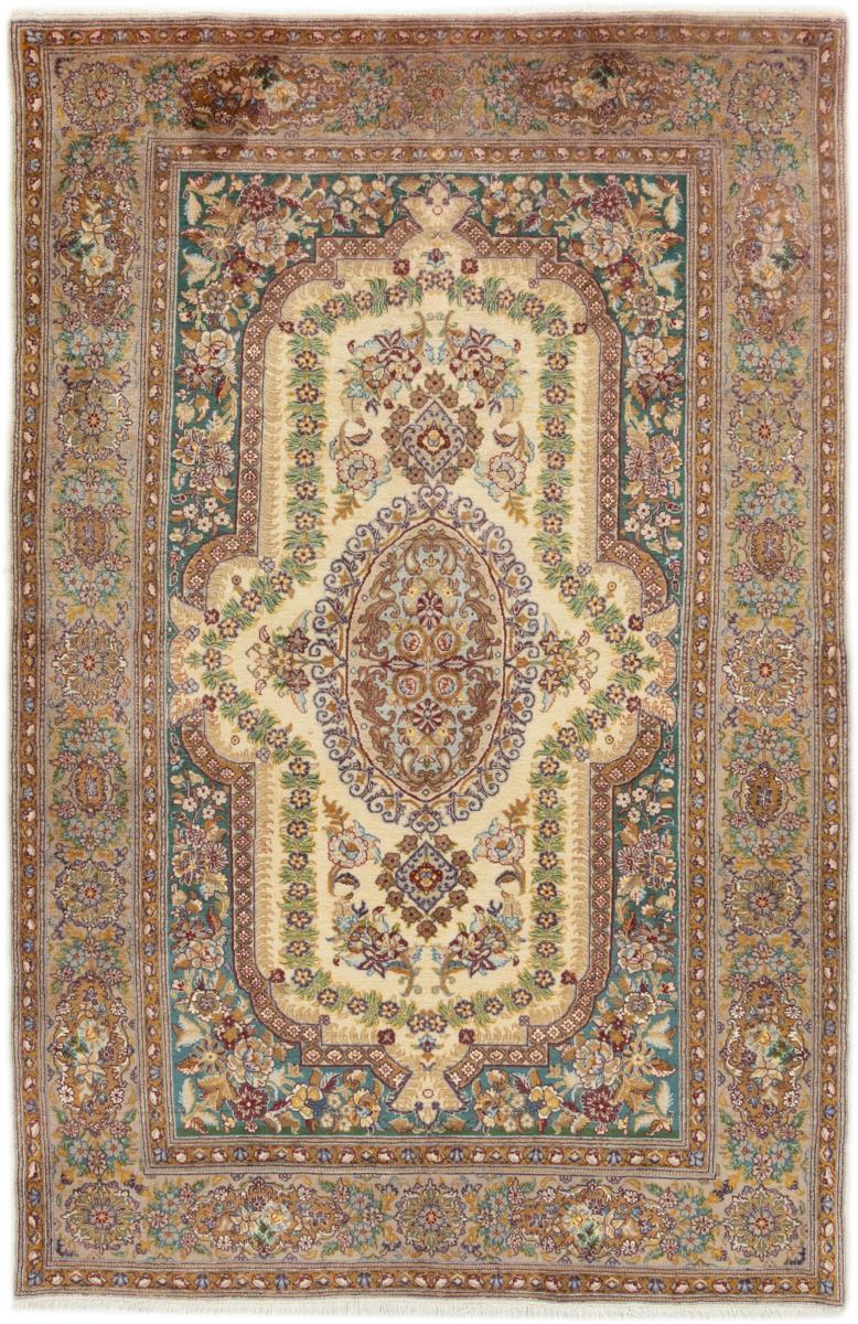 Tapis persan Ghom Kork 218x141 218x141, Tapis persan Noué à la main