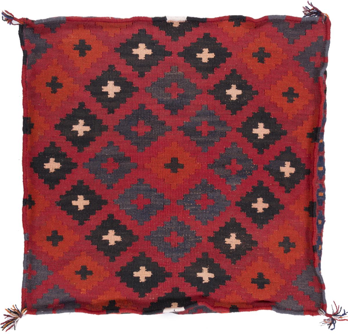 Afghan rug Kilim Afghan Cushion Cover 60x60 60x60, Persian Rug Knotted by hand
