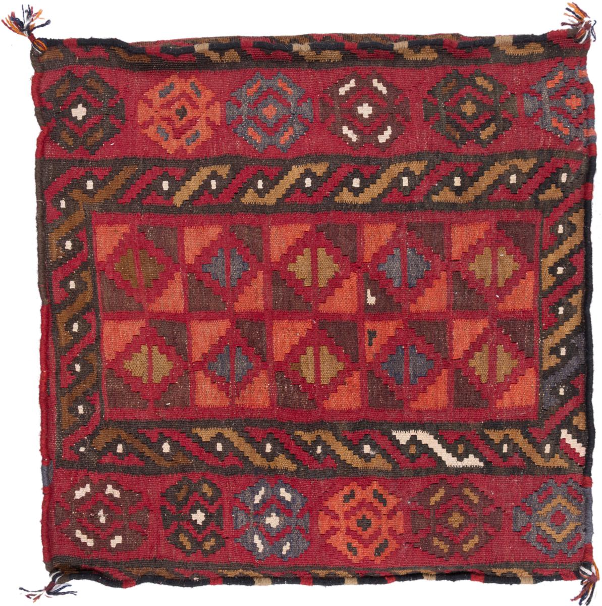 Afghan rug Kilim Afghan Cushion Cover 60x60 60x60, Persian Rug Knotted by hand