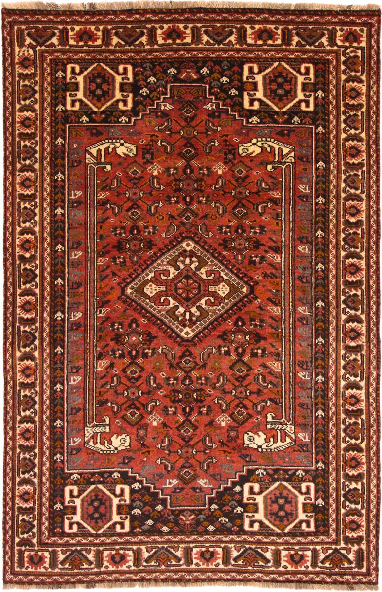 Persisk tæppe Shiraz 263x169 263x169, Persisk tæppe Knyttet i hånden