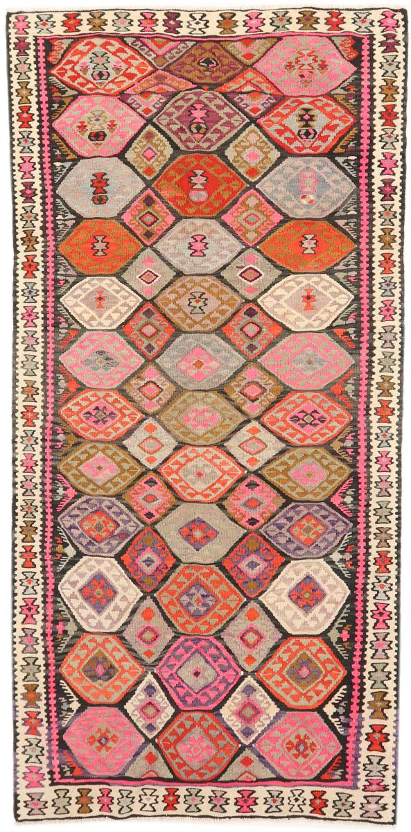 Tapete persa Kilim Fars Azerbaijan Antigo 293x140 293x140, Tapete persa Tecido à mão