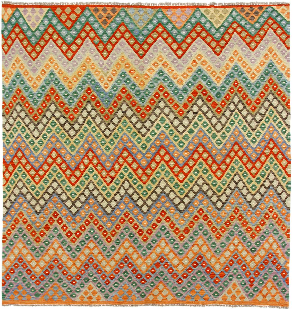 Tapete afegão Kilim Afegão 270x269 270x269, Tapete persa Tecido à mão