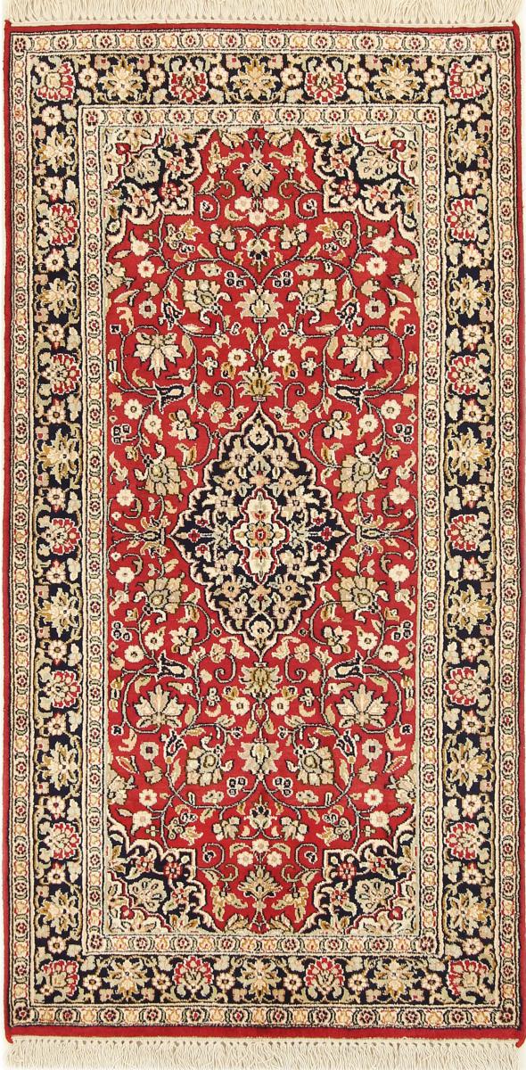 Ινδικό χαλί Kashmir μετάξι 126x65 126x65, Περσικό χαλί Οι κόμποι έγιναν με το χέρι