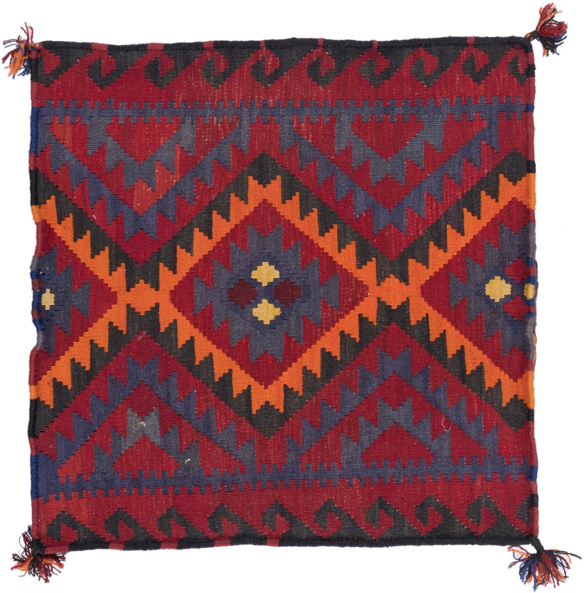 Afghan rug Kilim Afghan Cushion Cover 60x60 60x60, Persian Rug Knotted by hand