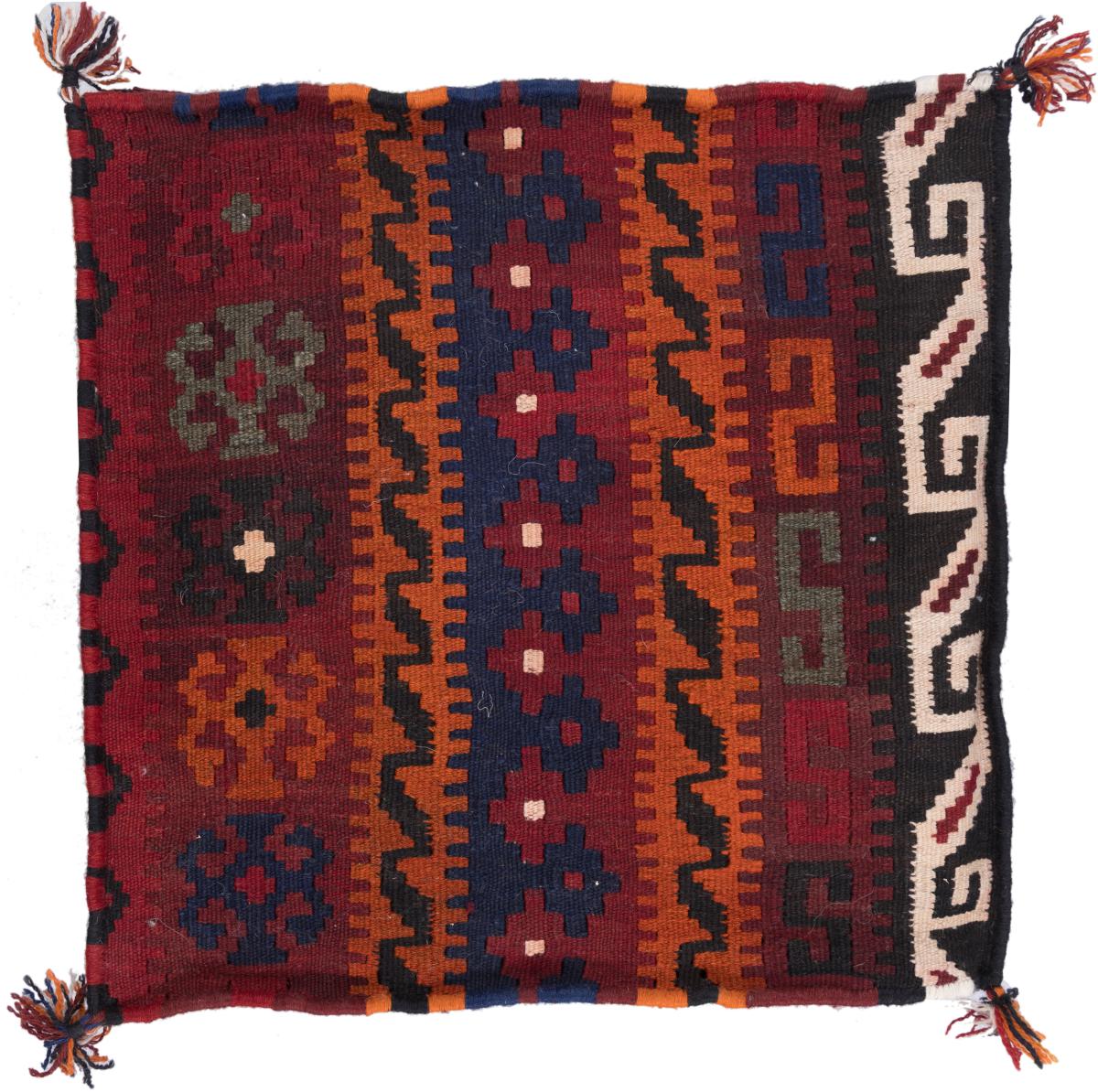 Afghanska mattan Kilim Afghan Kuddfodral 40x40 40x40, Persisk matta Knuten för hand