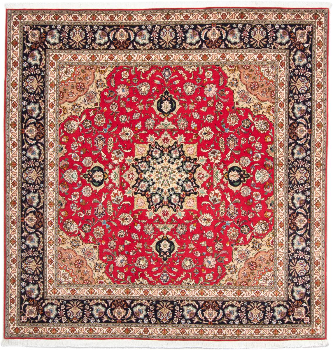 Tapete persa Tabriz 50Raj 209x199 209x199, Tapete persa Atado à mão