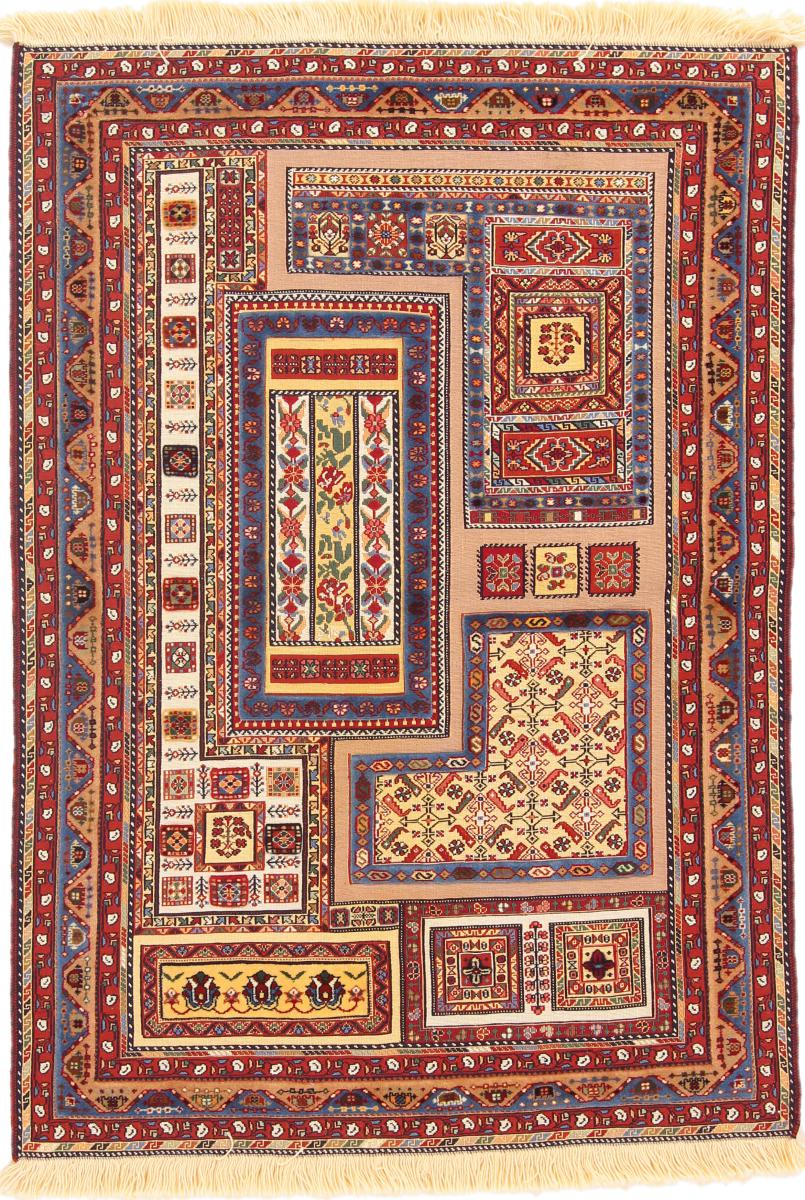 Tapete persa Kilim Soozani Nimbaft 148x104 148x104, Tapete persa Tecido à mão