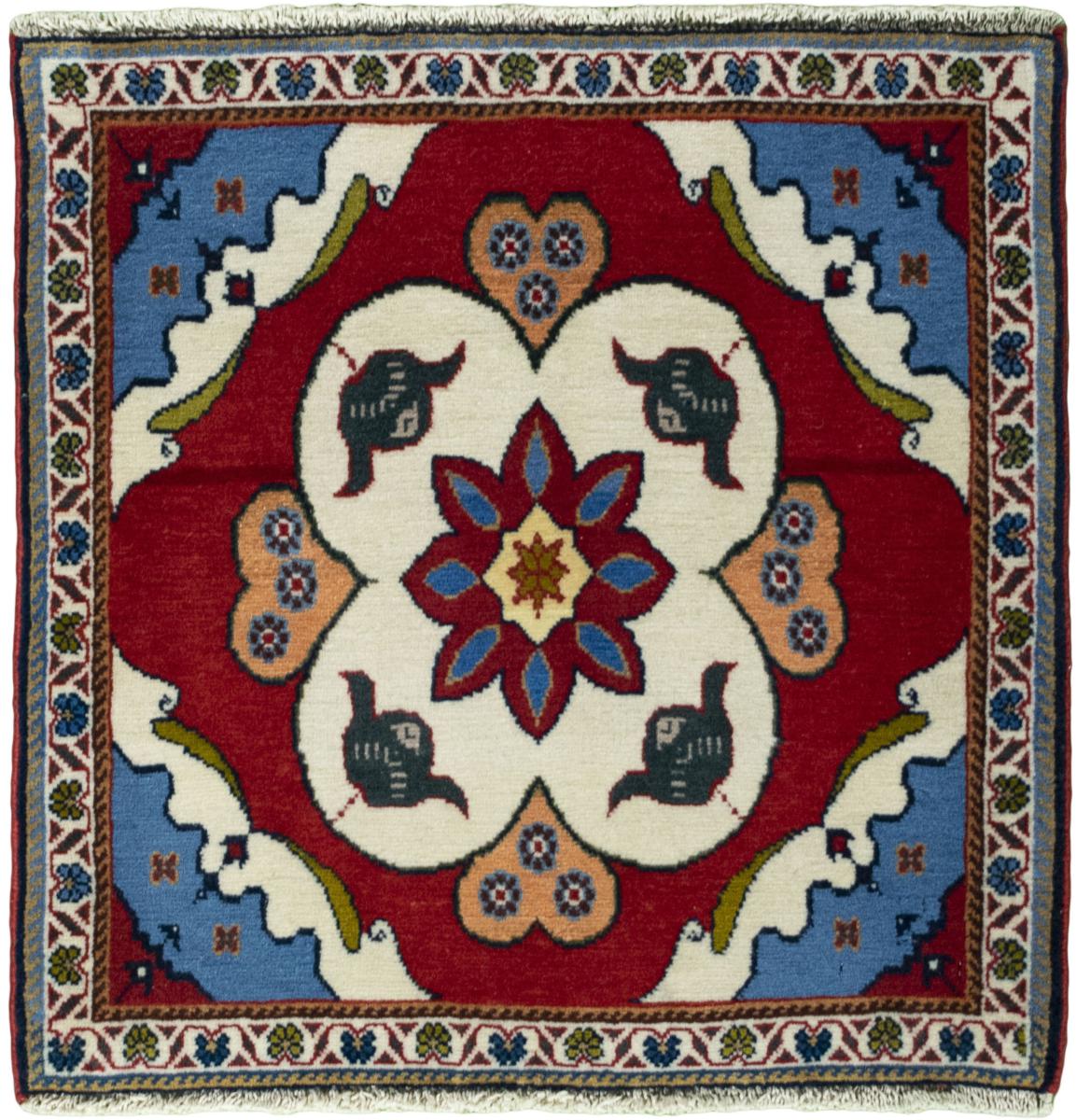 Persian Rug Shiraz 61x62 61x62, Persian Rug Knotted by hand