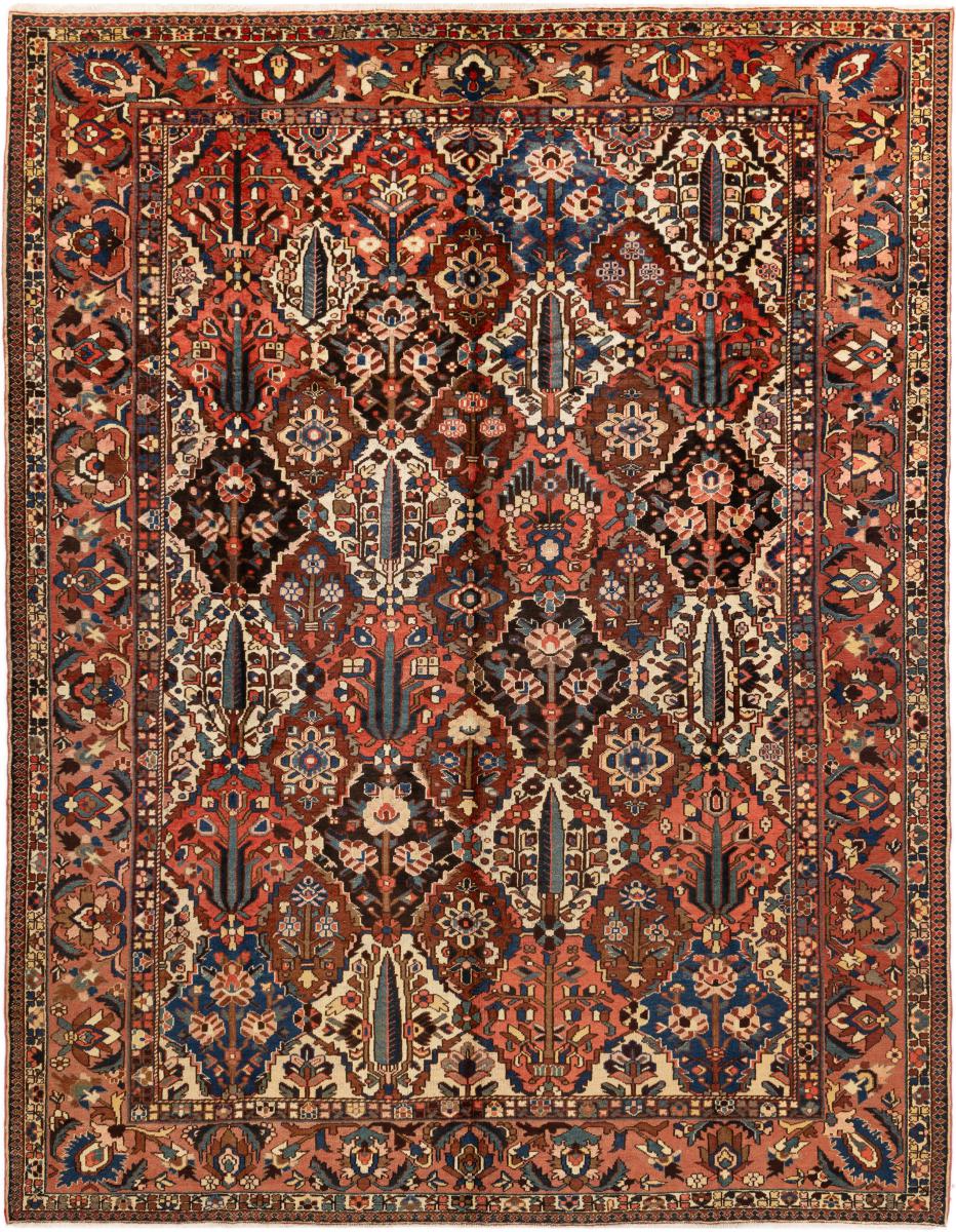Tapis persan Bakhtiar Ancien 408x318 408x318, Tapis persan Noué à la main