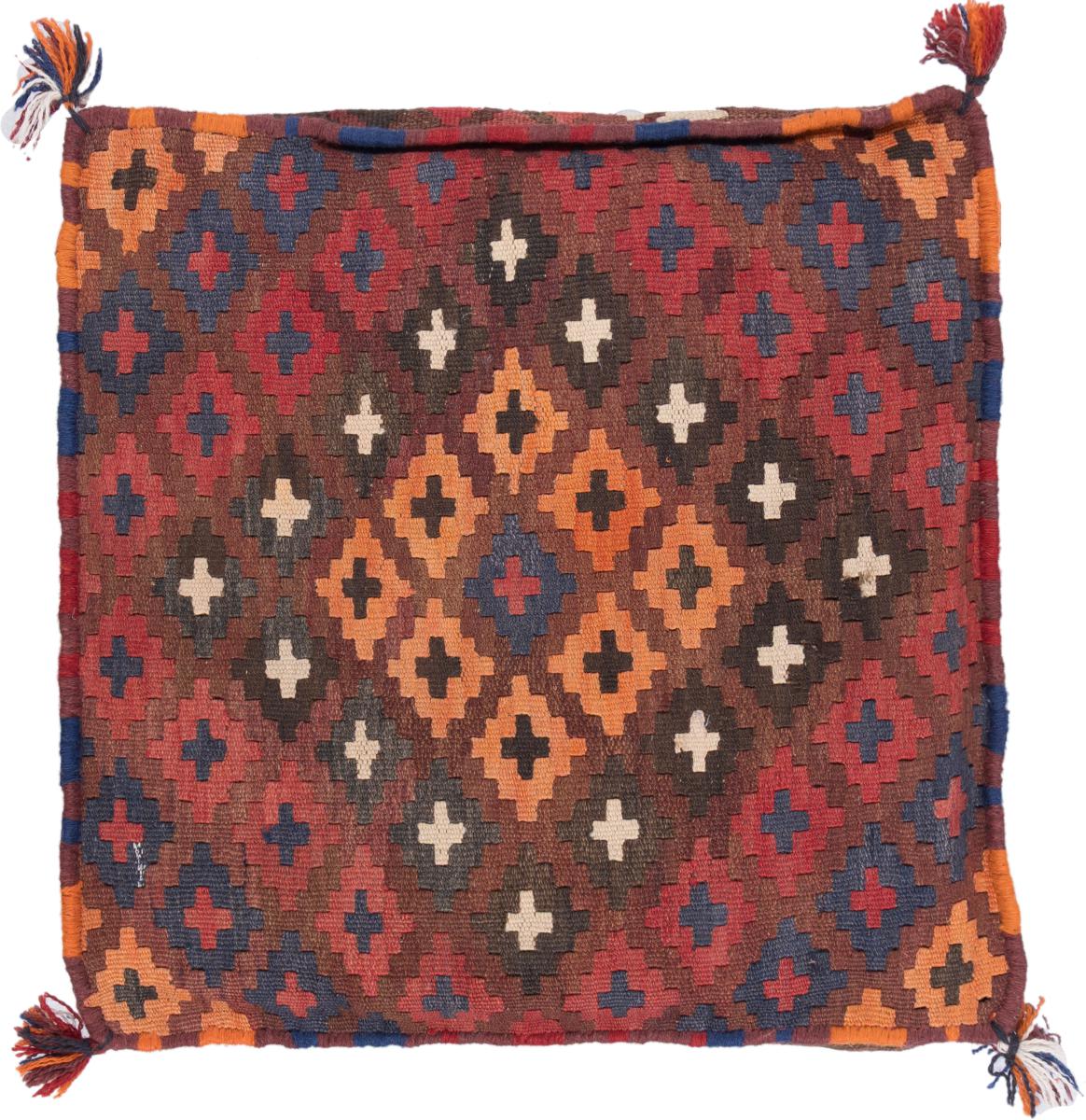 Afghanska mattan Kilim Afghan Kuddfodral 40x40 40x40, Persisk matta Knuten för hand