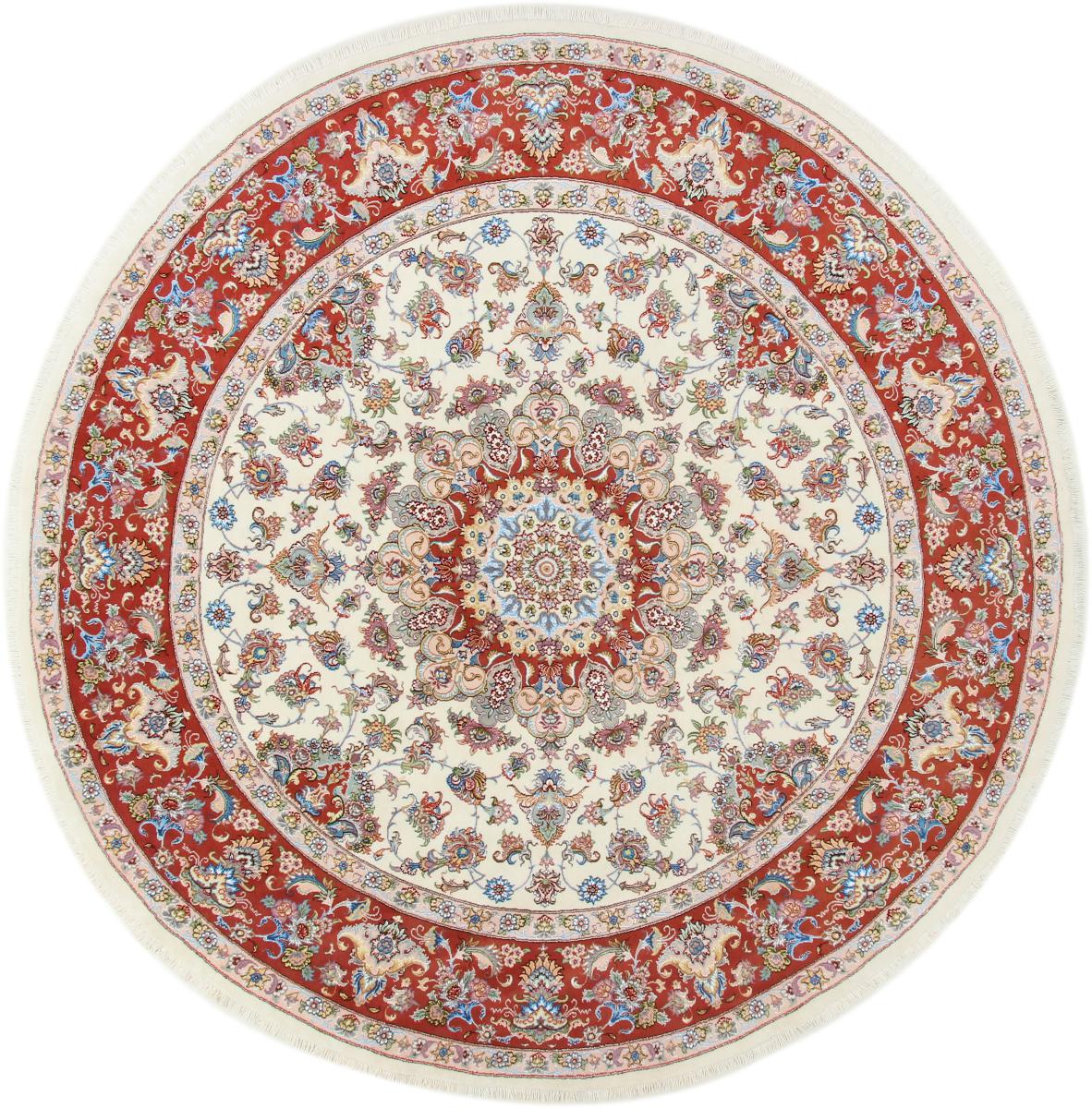 Tapete persa Tabriz 40Raj 290x290 290x290, Tapete persa Atado à mão