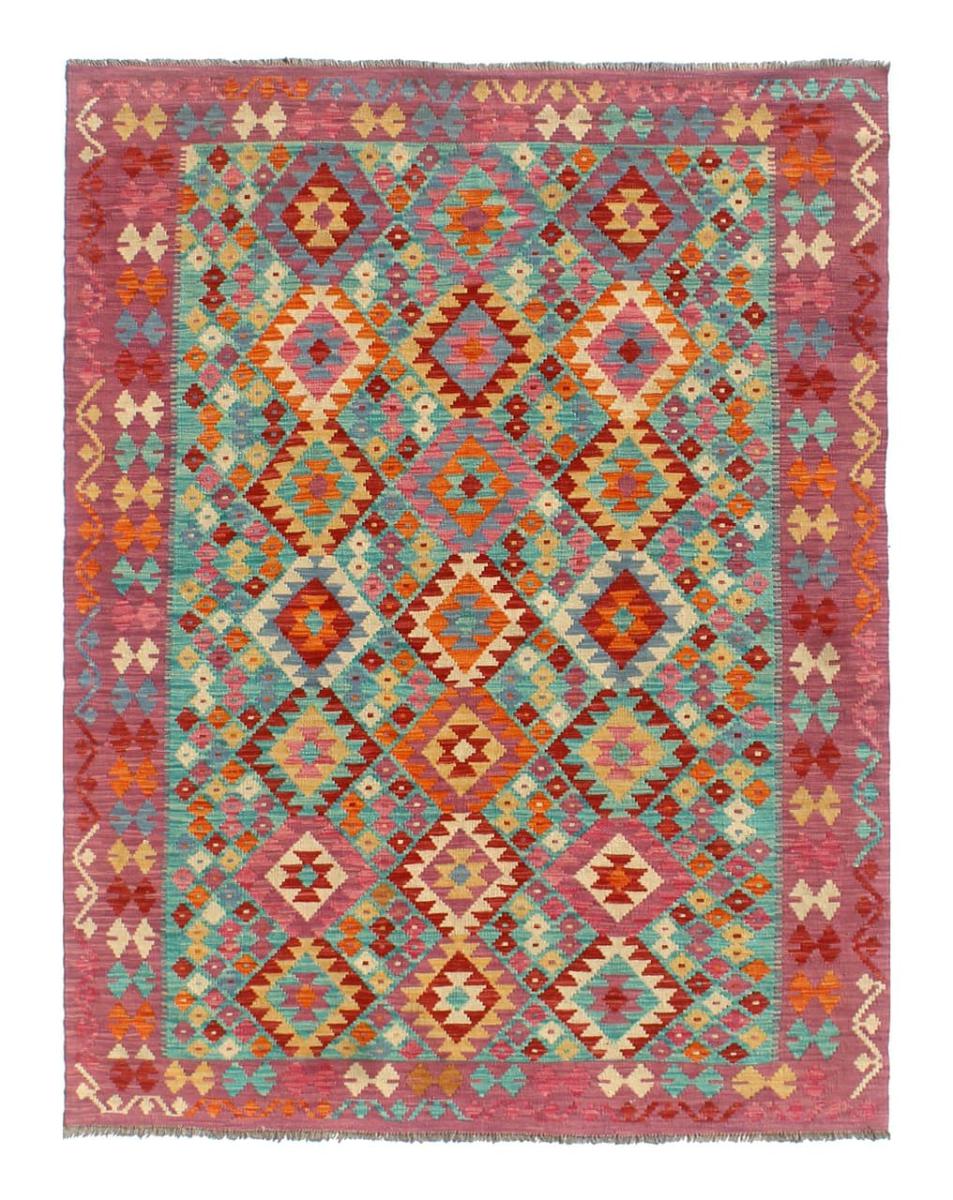 Afghan rug Kilim Afghan 8'0"x5'5" 8'0"x5'5", Persian Rug Woven by hand