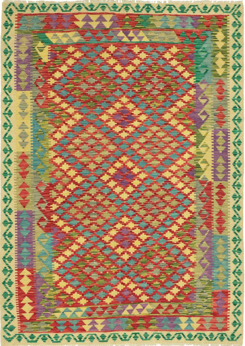 Tapete afegão Kilim Afegão Maimana 193x156 193x156, Tapete persa Tecido à mão