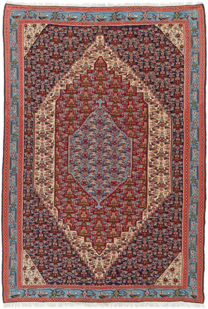 Tapete persa Kilim Fars Senneh 287x194 287x194, Tapete persa Atado à mão