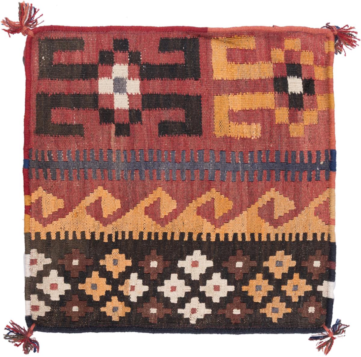 Afghanska mattan Kilim Afghan Kuddfodral 40x40 40x40, Persisk matta Knuten för hand